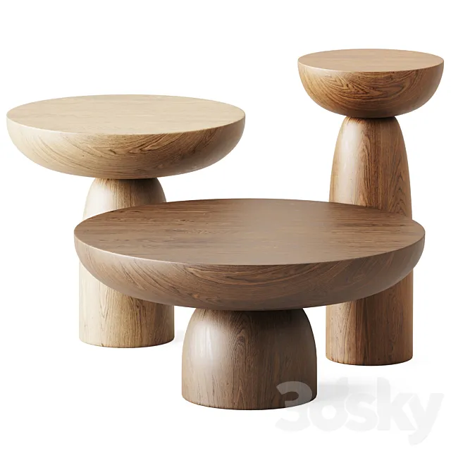 Wooden Coffee Tables Olo by Mogg 3D Model