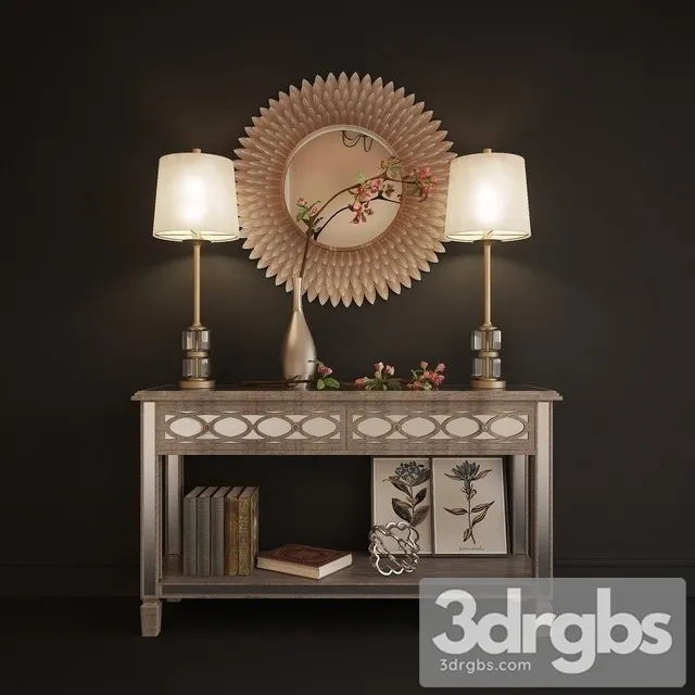 Wooden Console 3D Model Free