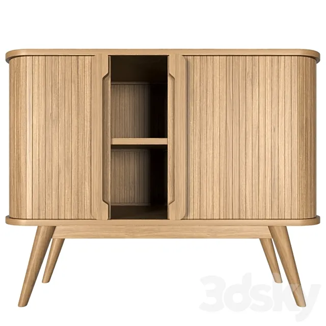 Wooden curbstone 3D Model