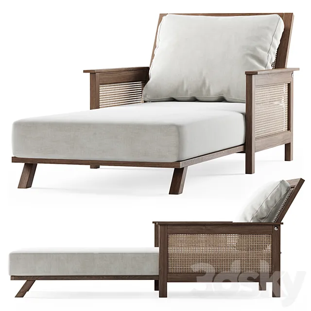 Wooden daybed 3DModel