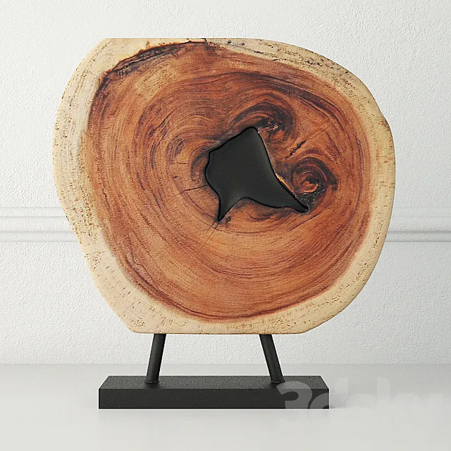 Wooden Decoration on Stand 9 3D Model