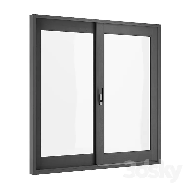 Wooden exterior sliding door 3D Model
