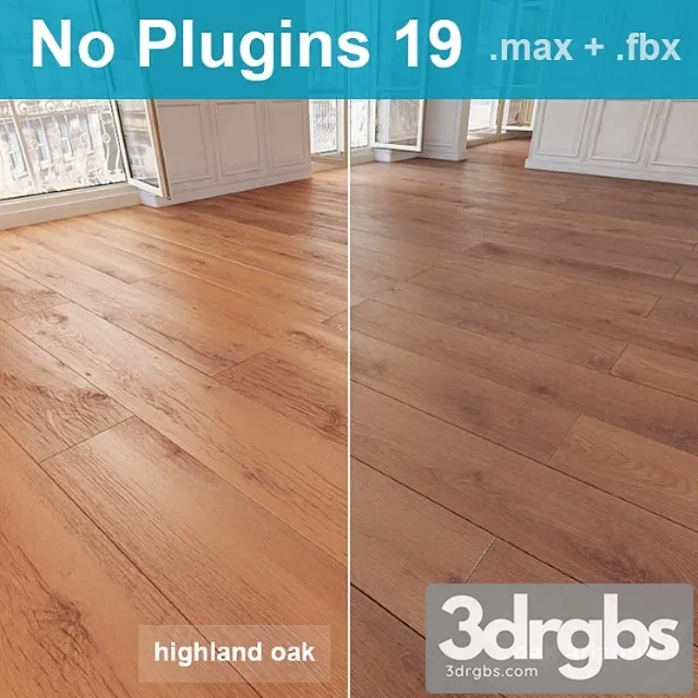 Wooden floor 19 (2 species without the use of plug-ins) 3D Model Free