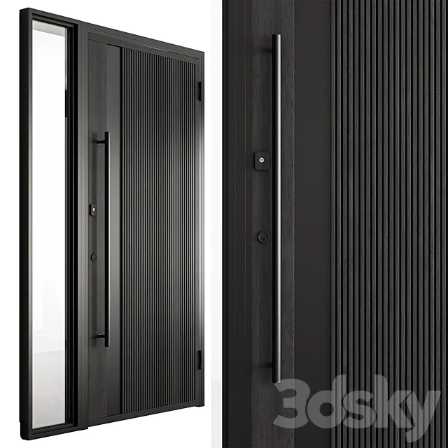 Wooden Front Door - Set 91 3D Model