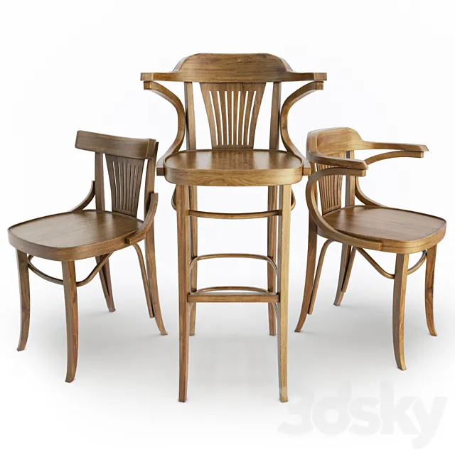 Wooden Furniture Iria 3D Model