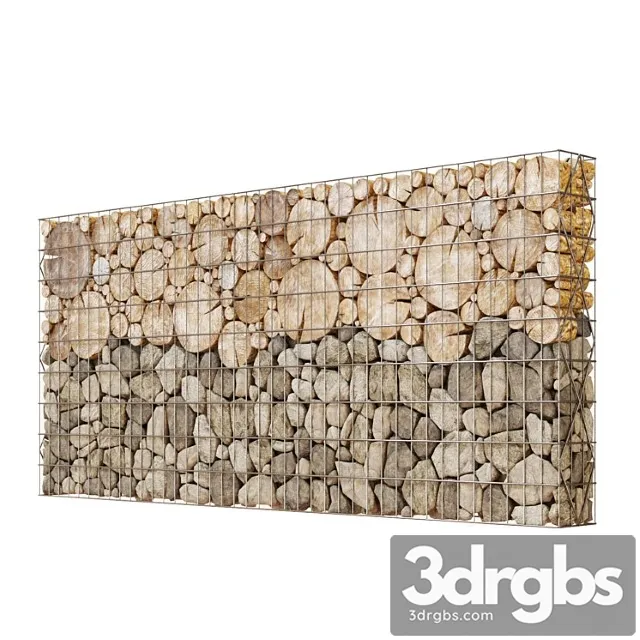 Wooden Gabion 1 3D Model Download