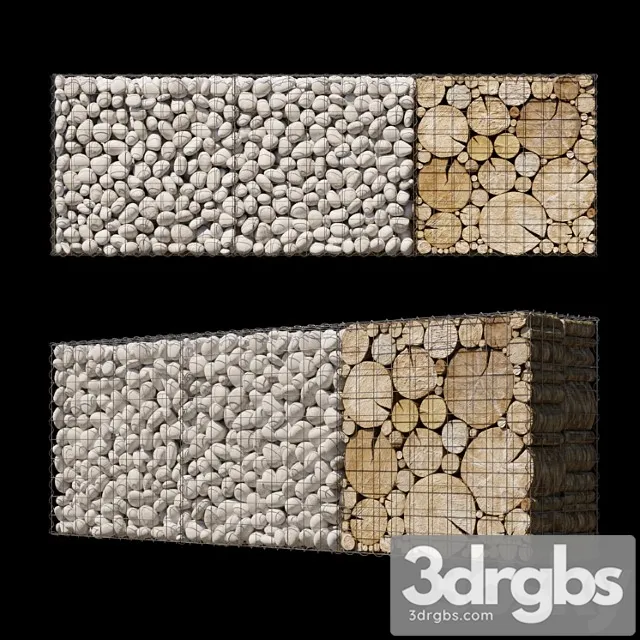 Wooden Gabion 5 3D Model Download