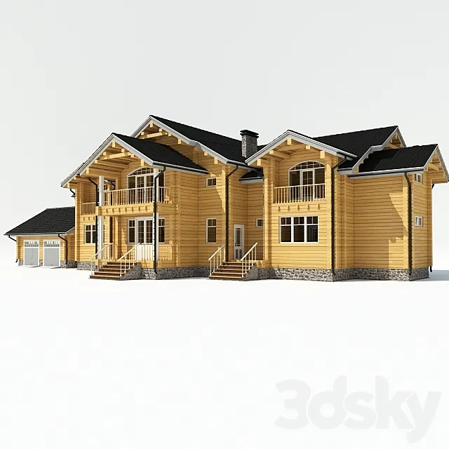 Wooden house 3D Model