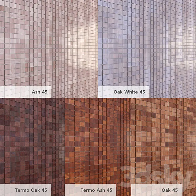 Wooden mosaic 3D Model