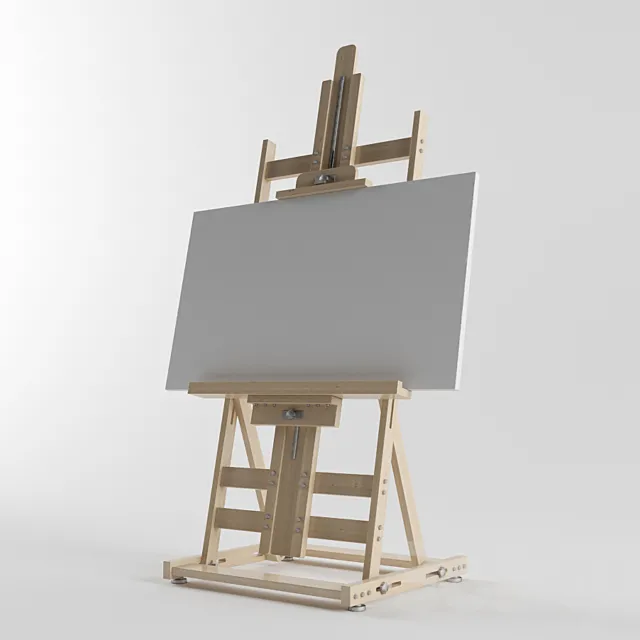 wooden painting stand 3D Model