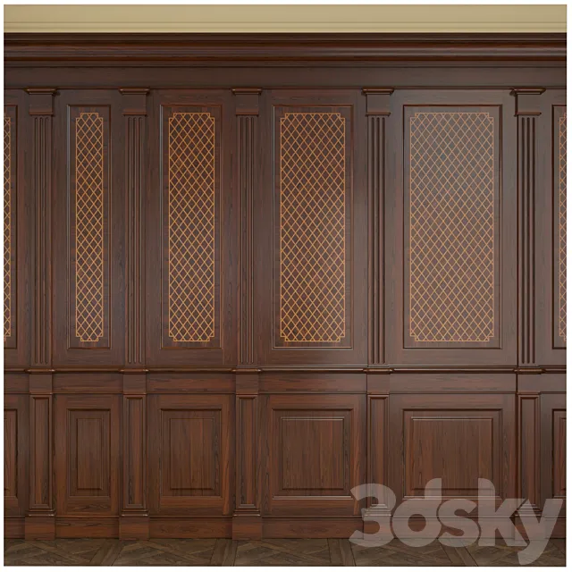 Wooden panel .02 3DModel