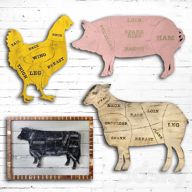 Wooden panel 113 3D Model