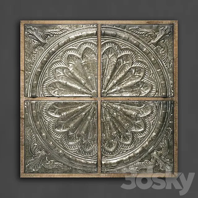 Wooden panel 119 3DModel