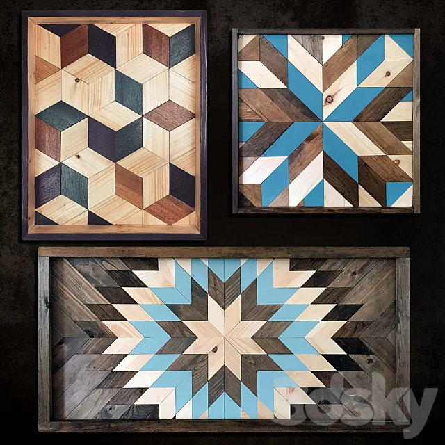 Wooden panel 67 3D Model