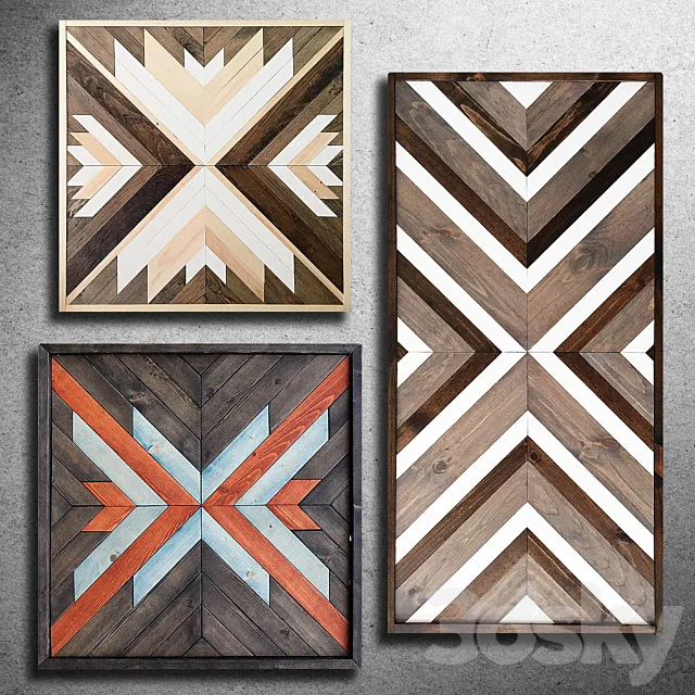 Wooden panel 79 3D Model