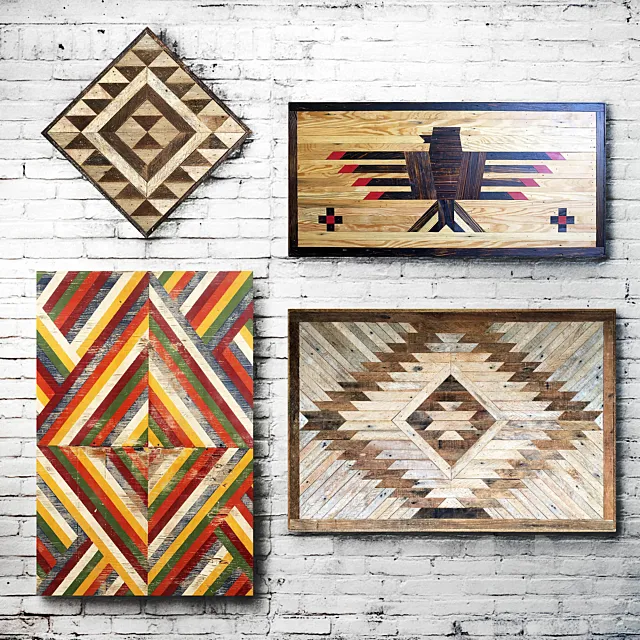 Wooden panel. Collection 56 3DModel