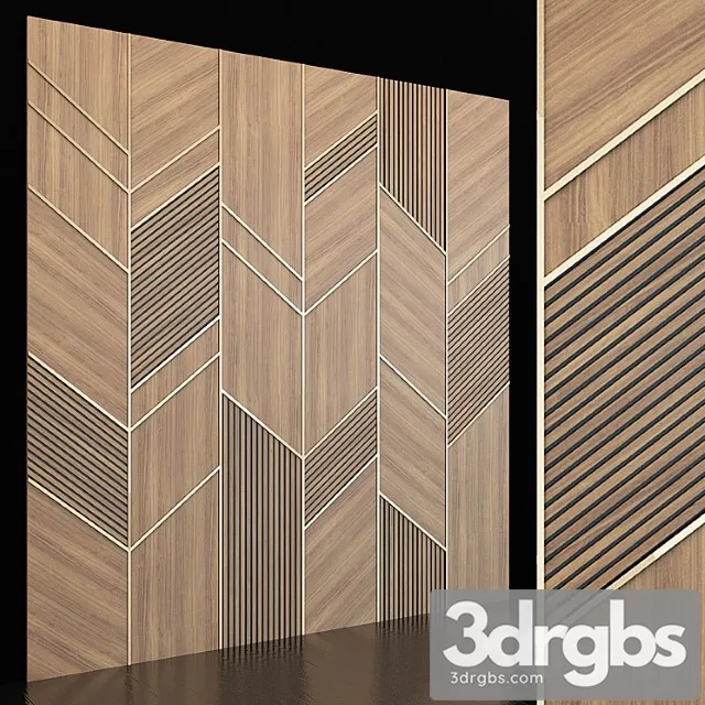 Wooden panels 02 3D Model Free