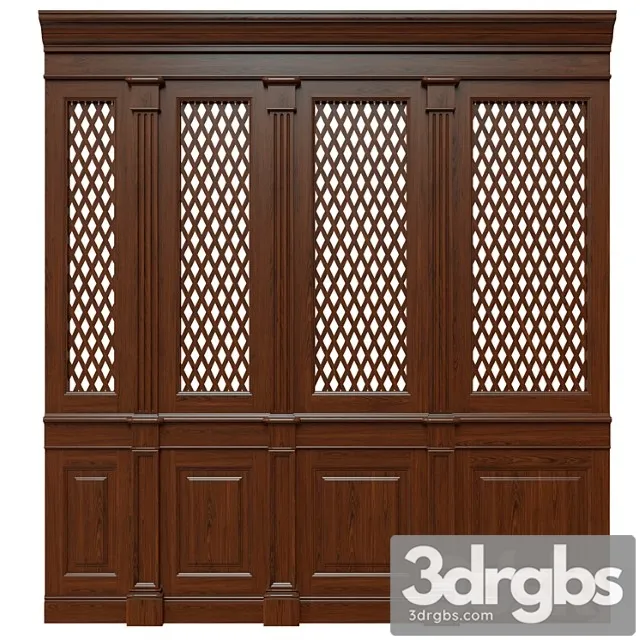 Wooden panels 16 3D Model Free