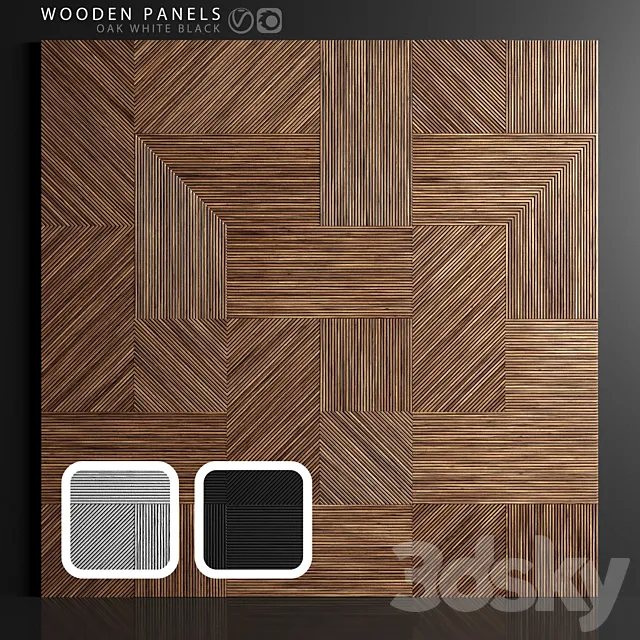 Wooden panels 3 3DModel