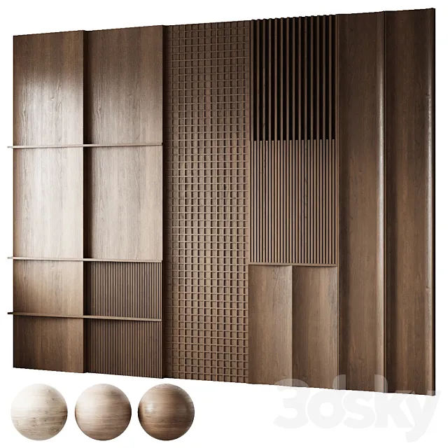 Wooden panels 3D Model