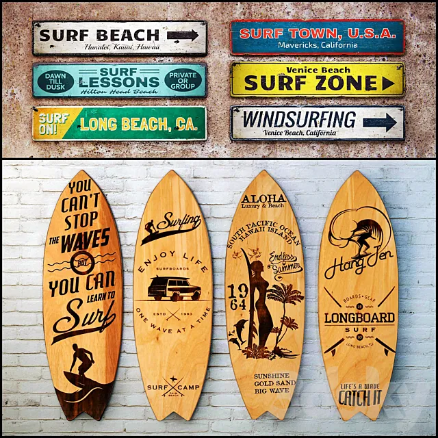 Wooden panels. Collection 16 3D Model