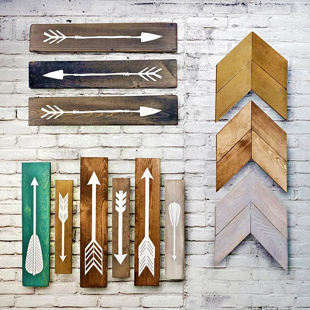 Wooden panels. Collection 18 3D Model