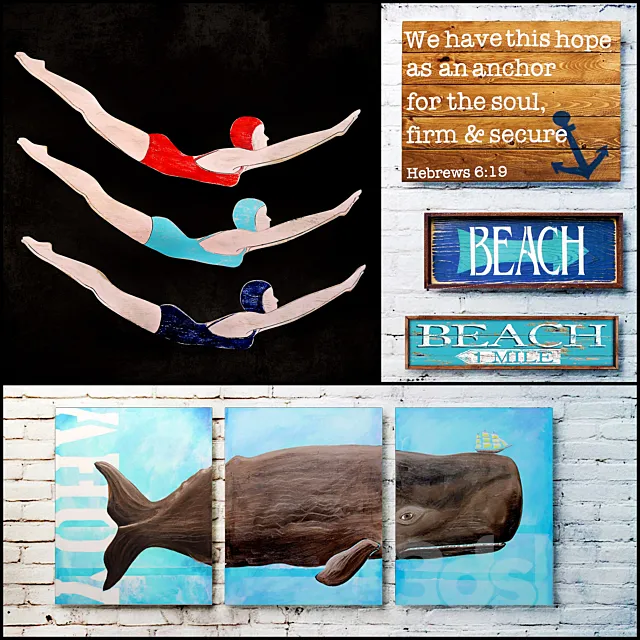 Wooden panels. Collection 19 3D Model