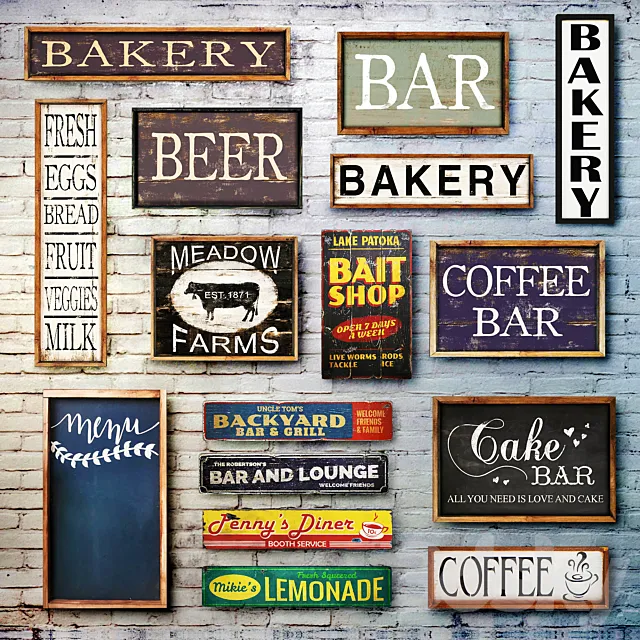 Wooden panels. Collection 20 3DModel