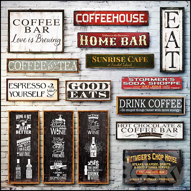 Wooden panels. Collection 21 3DModel