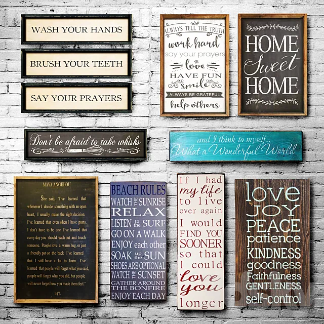 Wooden panels. Collection 26 3DModel