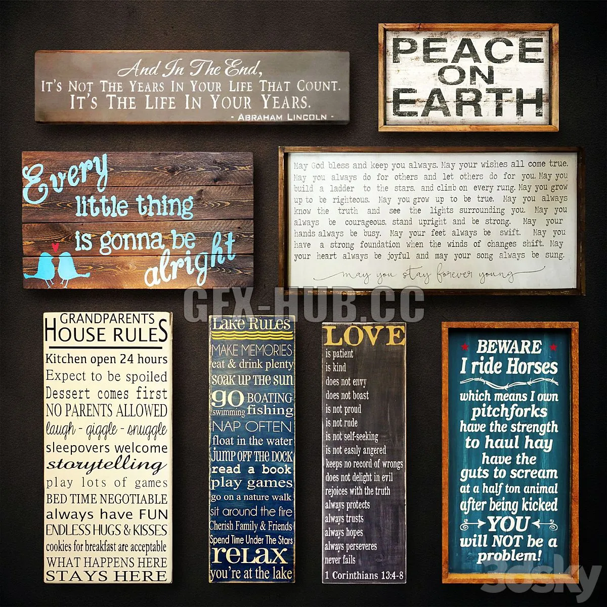 Wooden panels Collection 27 3D Model