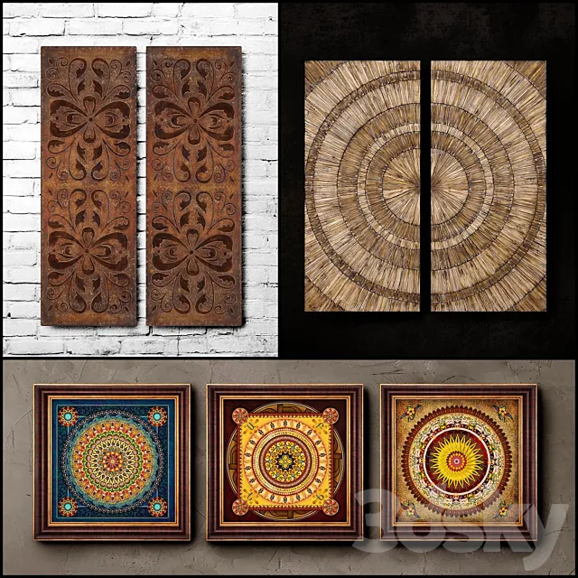 Wooden panels. Collection 35 3DModel