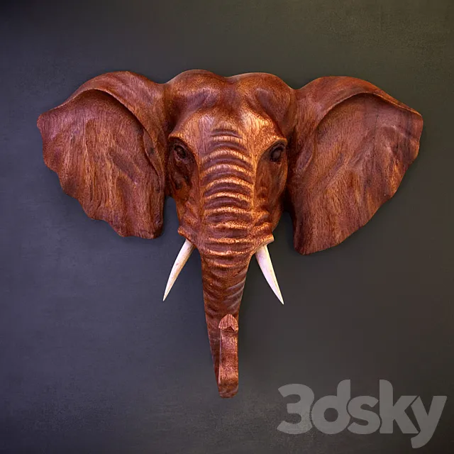 Wooden panels "Indian elephant" (Indian elephant) 3D Model