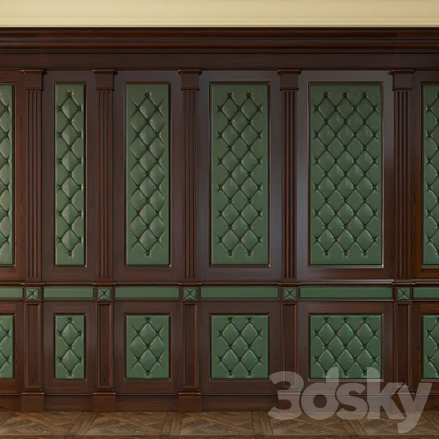Wooden panels kozhey_02 3D Model