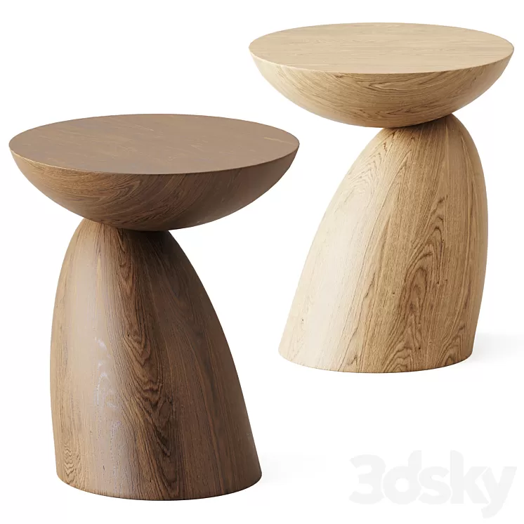 Wooden Parabel table by Eero Aarnio Originals 3D Model