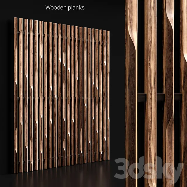 Wooden planks 3 3DModel