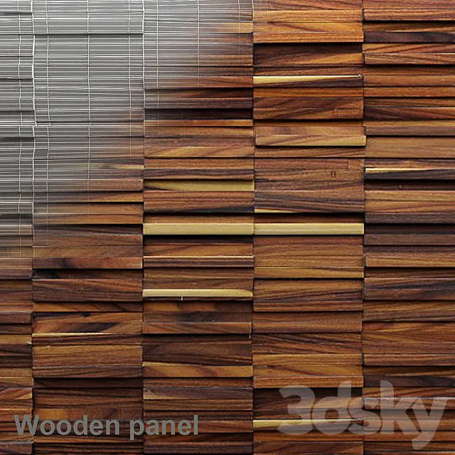wooden planks panel 3DModel