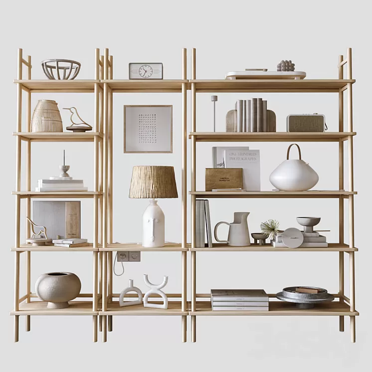 Wooden rack 3D Model Free