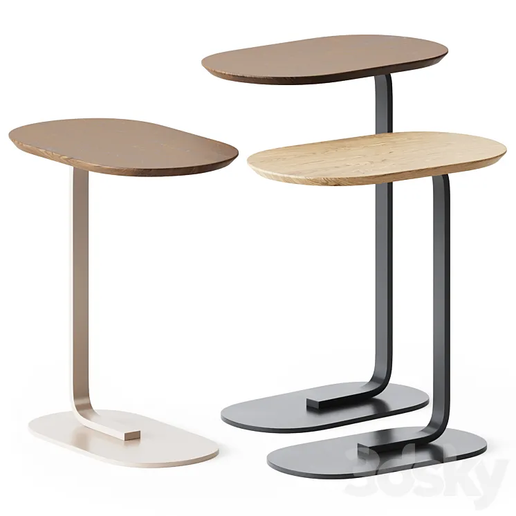Wooden Relate Side Table by Muuto 3D Model Free