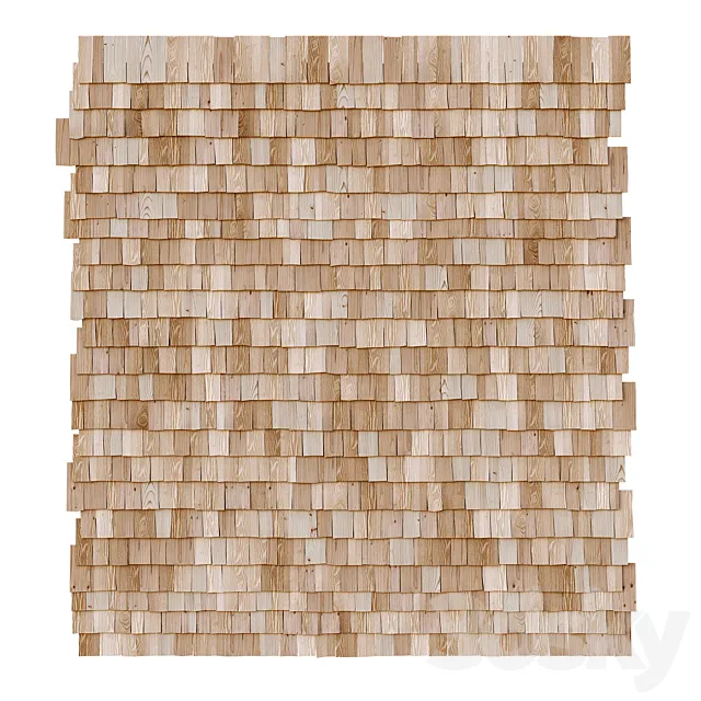 Wooden roof tiles seamless model 3D Model