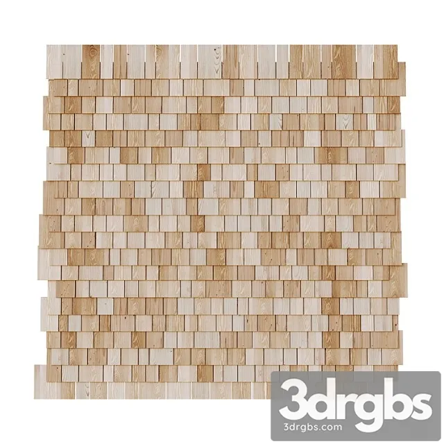Wooden Roof Tiles Seamless Model 5 3D Model Download