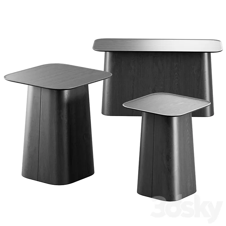 Wooden Side Tables by Vitra 3D Model Free