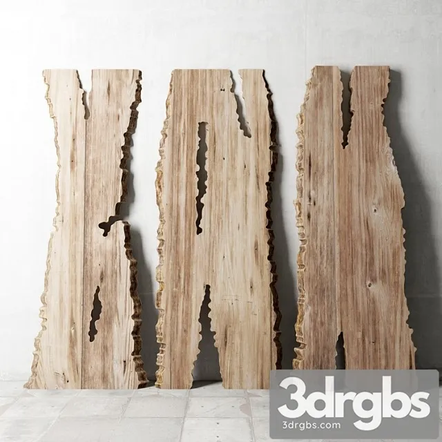wooden slab 3D Model Free