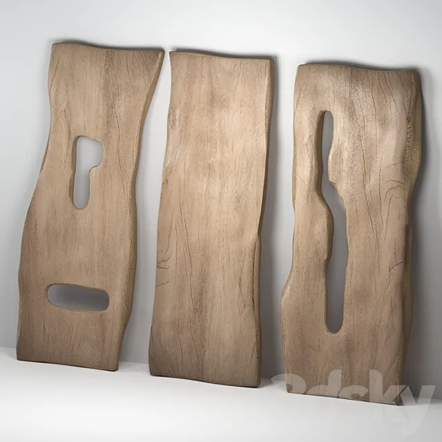 Wooden slabs 3D Model