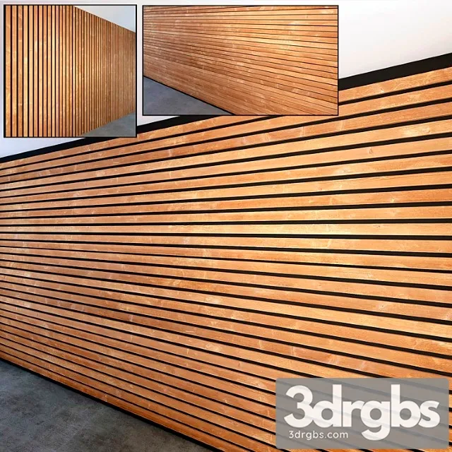 Wooden slats 2 3D Model Free