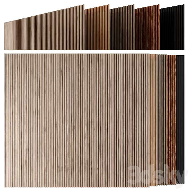 Wooden slats 3D Model Free