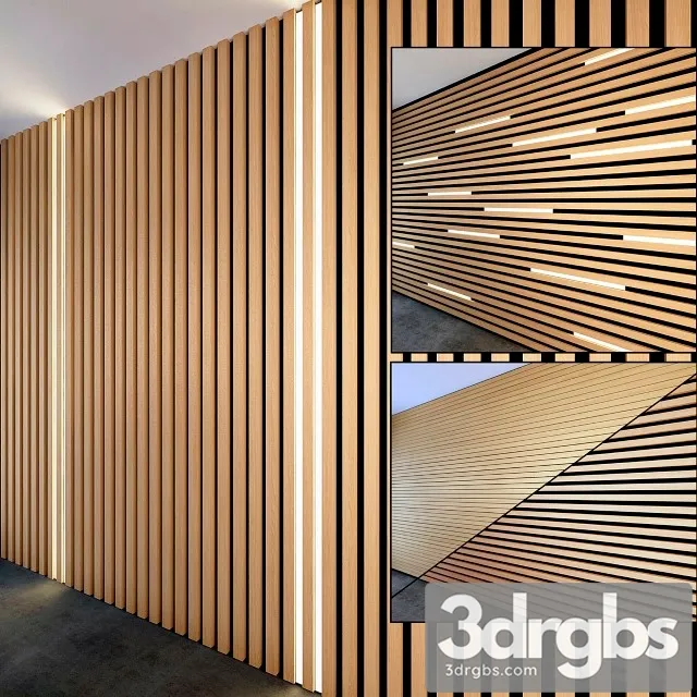 Wooden Slats 4 3D Model Free