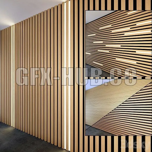 Wooden Slats 4 3D Model