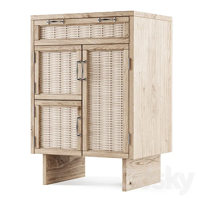 Wooden small cupboard 3DModel
