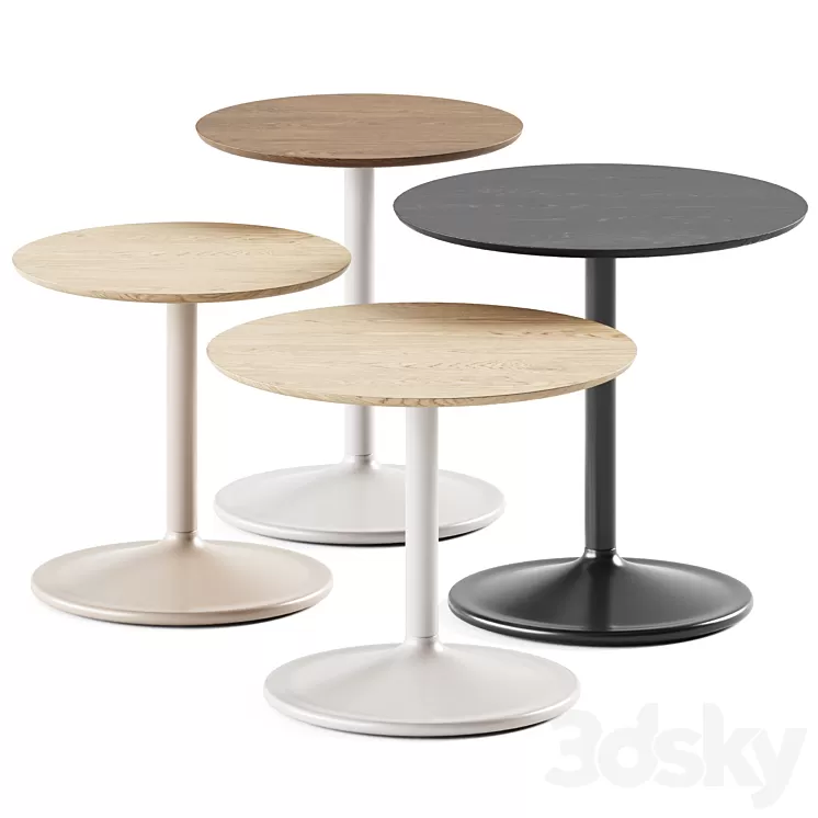 Wooden Soft Side Table Muuto / Wooden table 3D Model Free